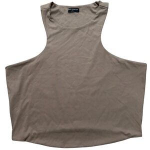 Naked Wardrobe The NW Ribbed Tank Cocoa Brown Crop Top Womens Size 2X Super Soft